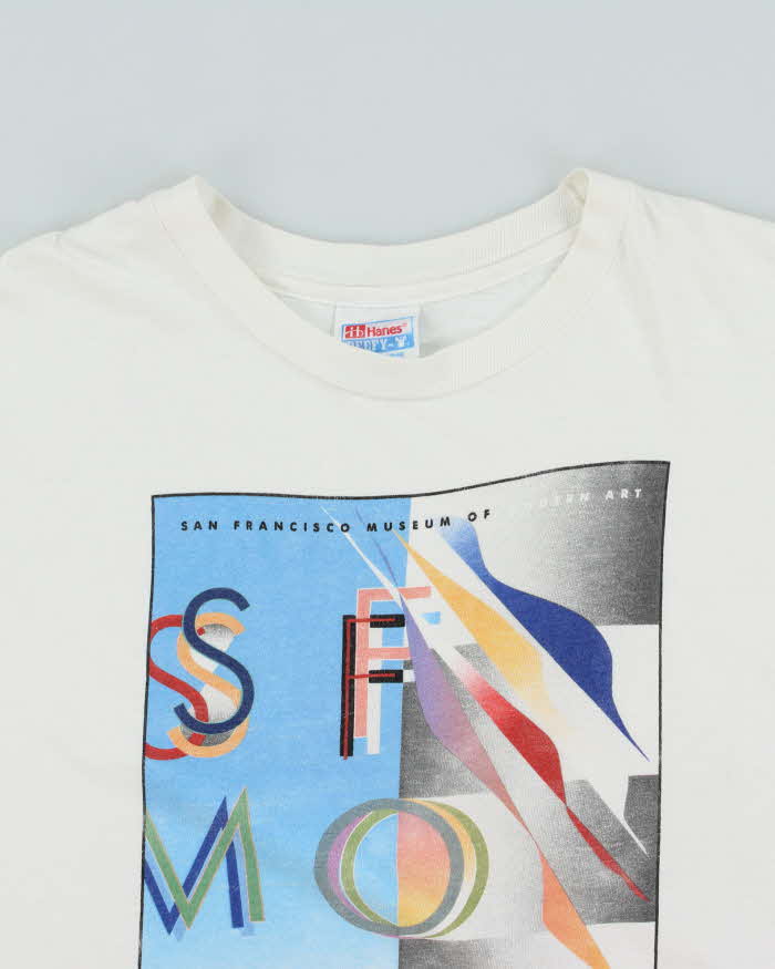 Vintage 1995 'San Francisco Museum Of Modern Art' Hanes Beefy Long Sleeve Crewneck T-Shirt - XL