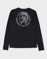 Vintage Y2K 00s Diesel Chain Stitch Fitted Long Sleeve Crewneck T-Shirt - L