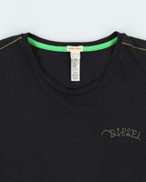 Vintage Y2K 00s Diesel Chain Stitch Fitted Long Sleeve Crewneck T-Shirt - L
