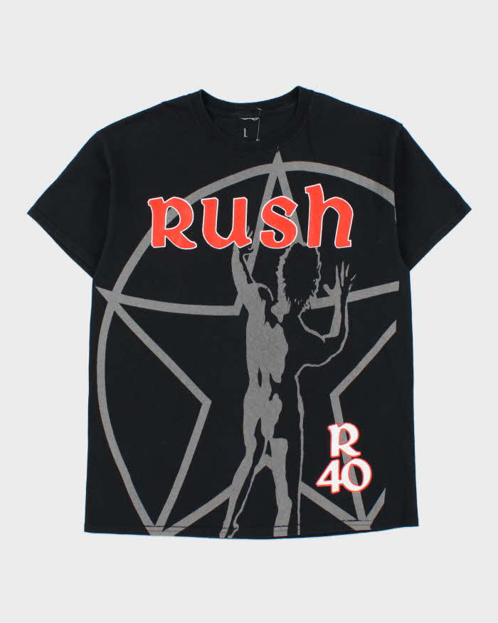Vintage Rush 2015 Tour Celebrating 40 Years Heavyweight Crewneck T-Shirt - L
