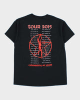 Vintage Rush 2015 Tour Celebrating 40 Years Heavyweight Crewneck T-Shirt - L