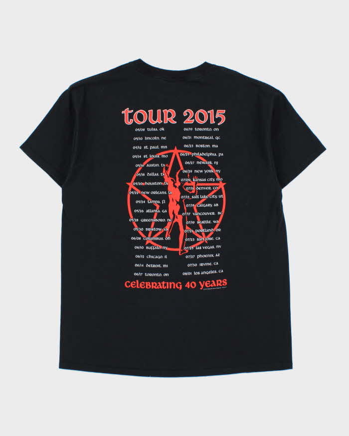 Vintage Rush 2015 Tour Celebrating 40 Years Heavyweight Crewneck T-Shirt - L