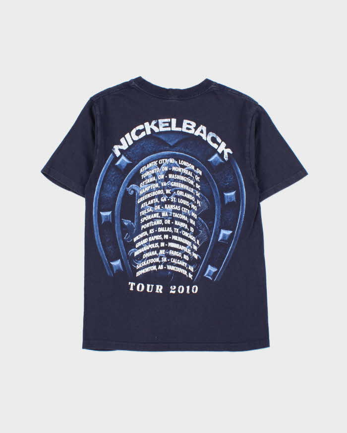Vintage Nickelback 2010 Tour Anvil Heavyweight Crewneck T-Shirt - S