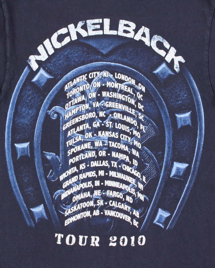 Vintage Nickelback 2010 Tour Anvil Heavyweight Crewneck T-Shirt - S