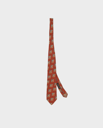 Vintage 80s Giorgio Armani Brown Silk Tie