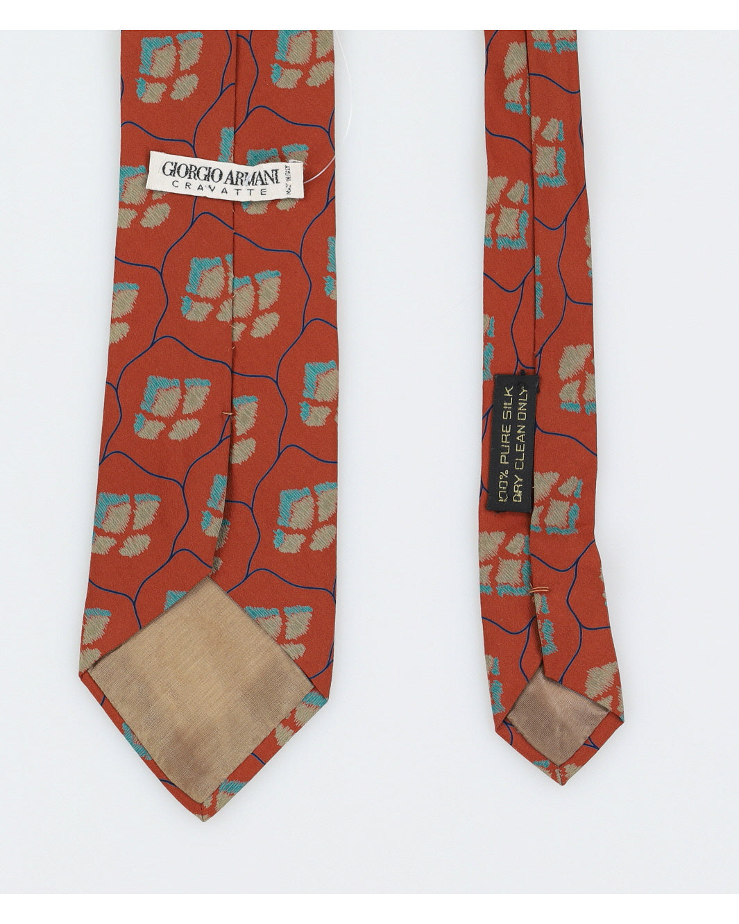 Vintage 80s Giorgio Armani Brown Silk Tie