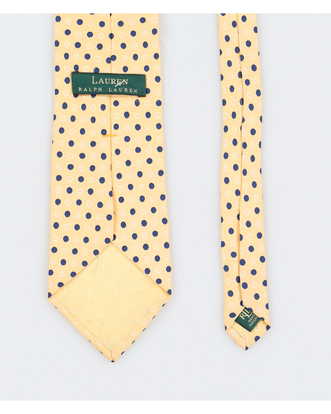 Lauren Ralph Lauren Polka Dot Yellow Silk Tie