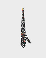 Vintage 1993 Looney Tunes Black Print Silk Tie