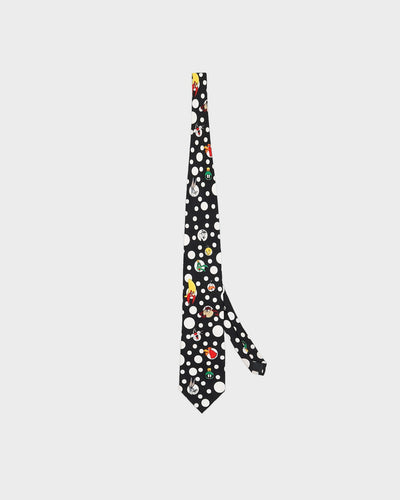 Vintage 1993 Looney Tunes Black Print Silk Tie