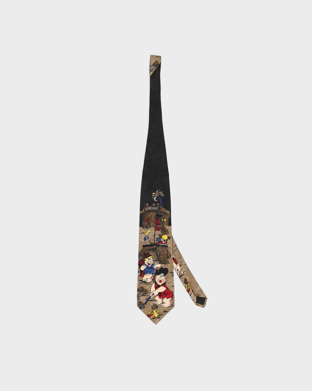 Vintage 80s Hannah Barbera The Flintstones Printed Tie