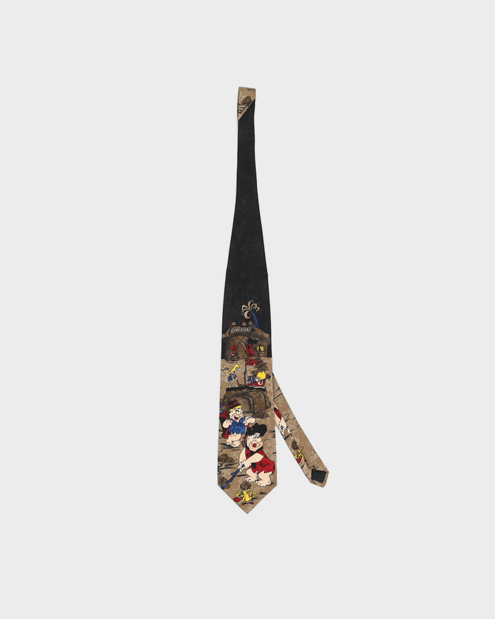 Vintage 80s Hannah Barbera The Flintstones Printed Tie