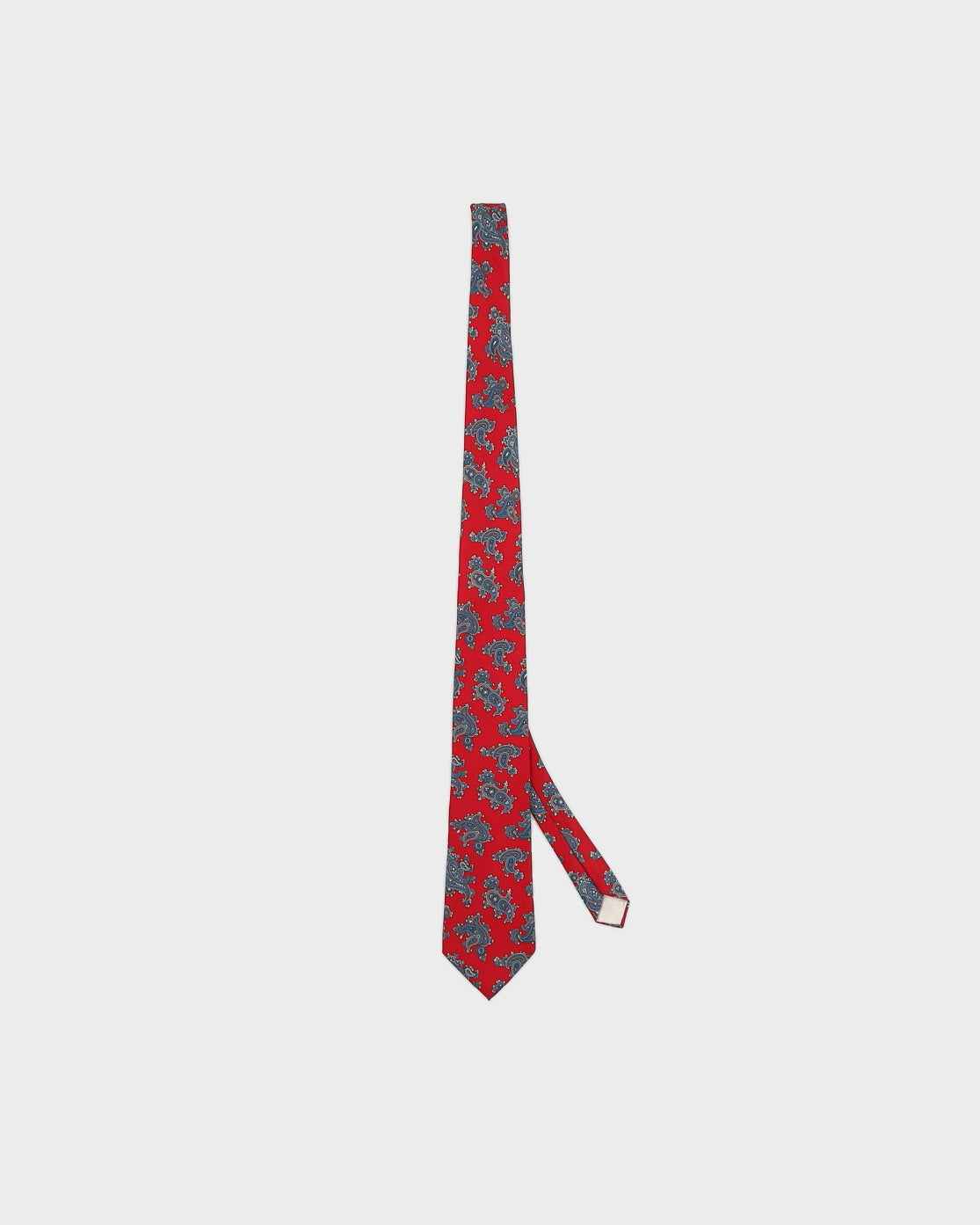 Vintage 90s Christian Dior Red Print Silk Tie