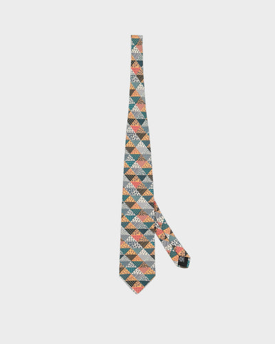 Hugo Boss Multicoloured Print Silk Tie