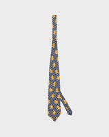 Vintage 70s N&amp;B Ties Blue Navy Teddy Bear Print Silk Tie