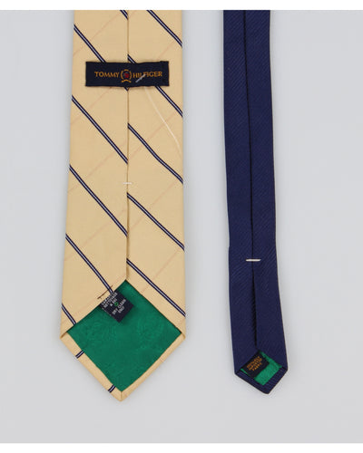 00s Tommy Hilfiger Gold Silk Tie