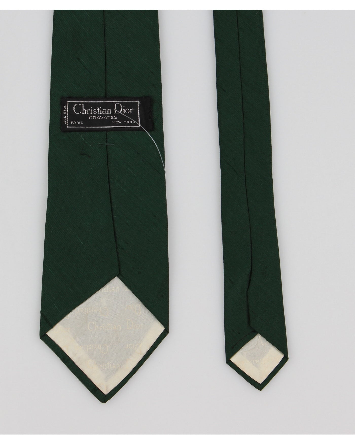 Vintage Christian Dior Green Silk Tie