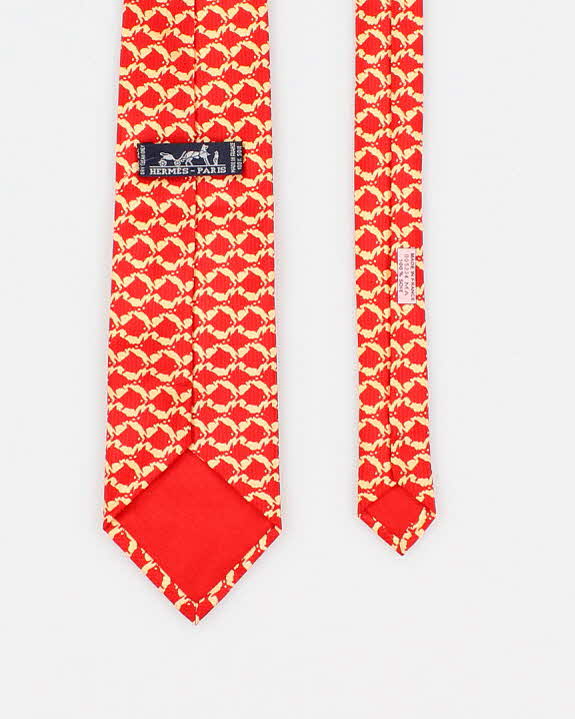 Mens Red Hermes Ties & Bowties