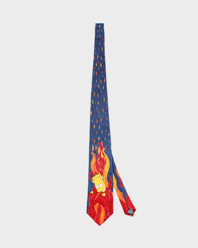 Vintage 2000's The Simpson Devil Bart Graphic Tie