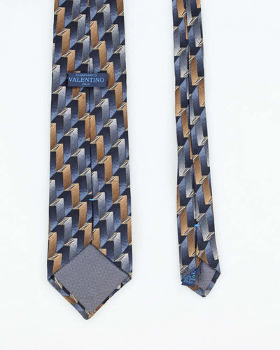 Vintage 90's Valentino Geometric Silk Tie