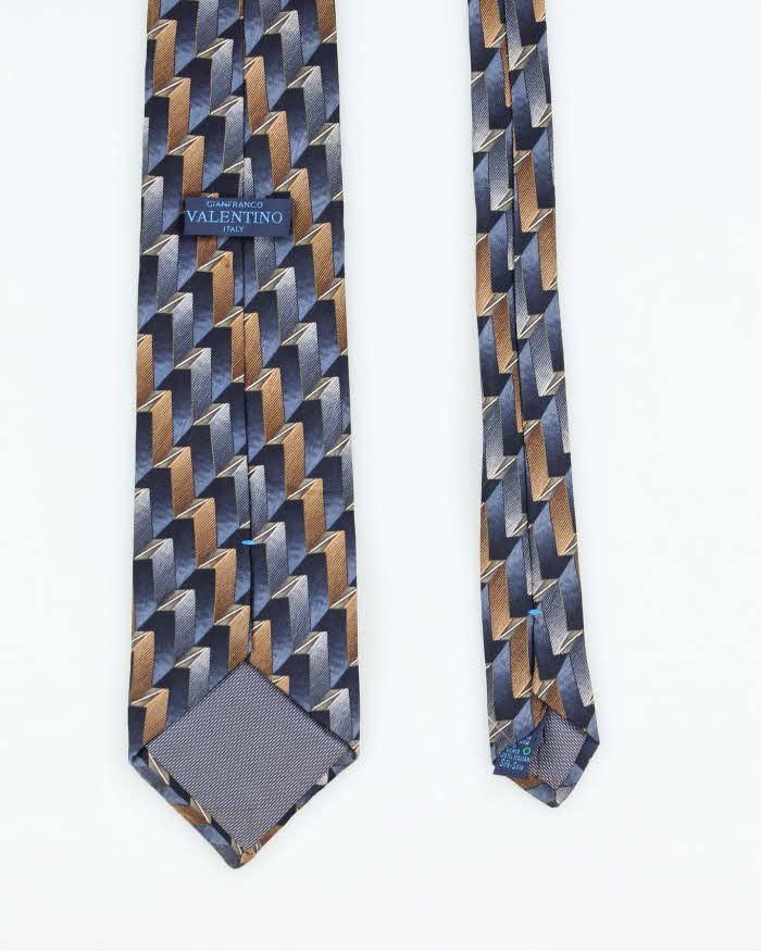 Vintage 90's Valentino Geometric Silk Tie