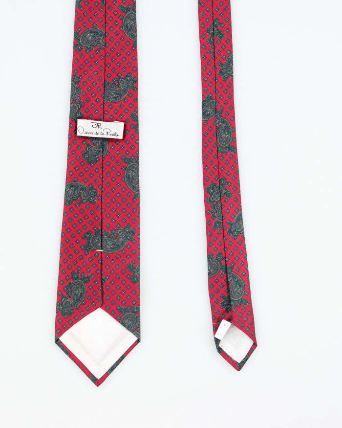 Vintage 90's Oscar De La Renta Patterned Silk Tie
