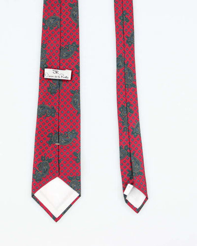 Vintage 90's Oscar De La Renta Patterned Silk Tie