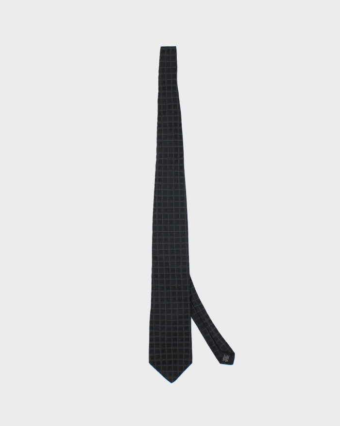 Vintage Y2K DKNY Checked Silk Tie