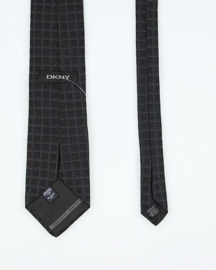 Vintage Y2K DKNY Checked Silk Tie