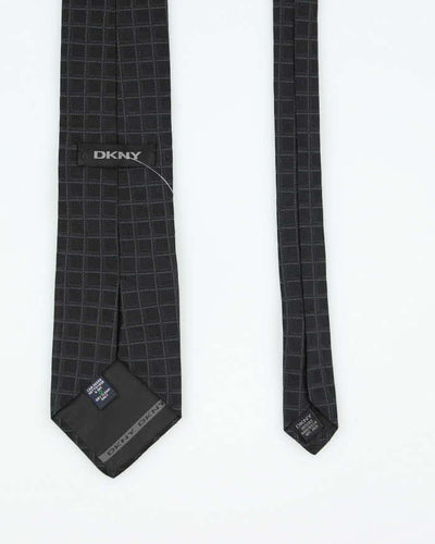 Vintage Y2K DKNY Checked Silk Tie