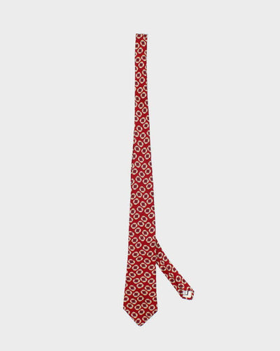 Vintage 80's Givenchy Monsieur Patterned Silk Tie