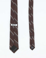 Vintage Y2K DKNY Brown Striped Tie