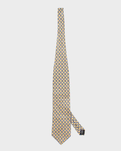 Vintage 2000's Pierre Cardin Crest Patterned Silk Tie