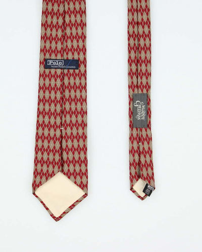 Vintage 90's Ralph Lauren Patterned Silk Tie