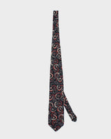Vintage 90's Guy LaRoche Bike Tire Graphic Silk Tie