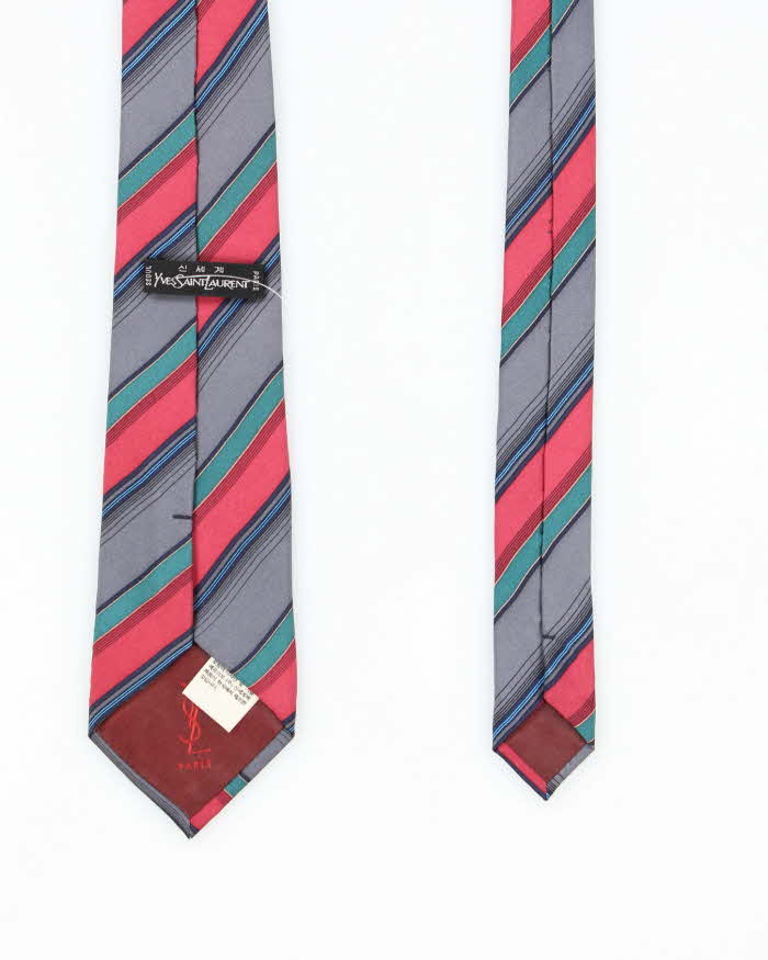 Vintage 90's Yves Saint Laurent Striped Tie