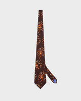 Vintage Christian Dior Brown Patterned Silk Tie