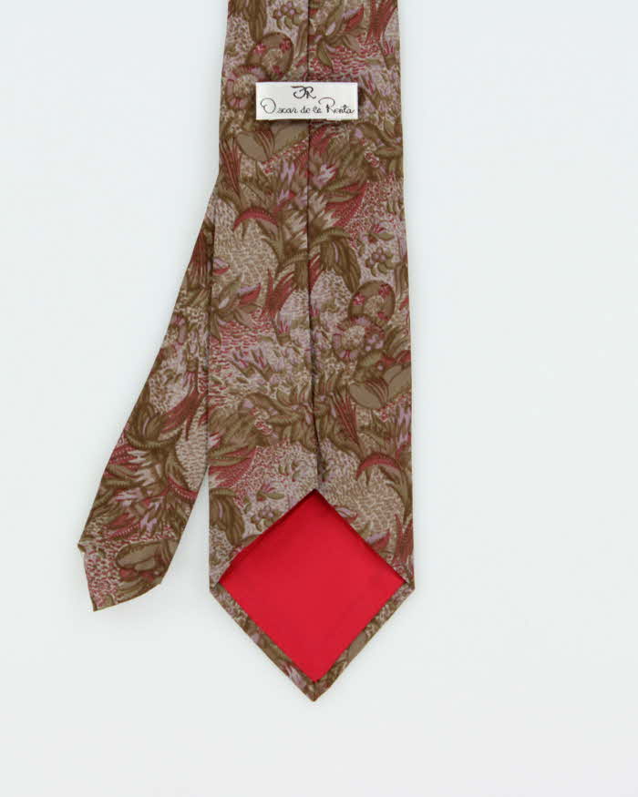 Vintage 80s Oscar De La Renta Silk Tie