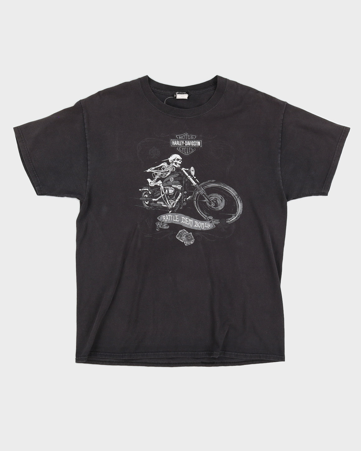 Harley Davidson Skeleton Motorbike T-Shirt - L