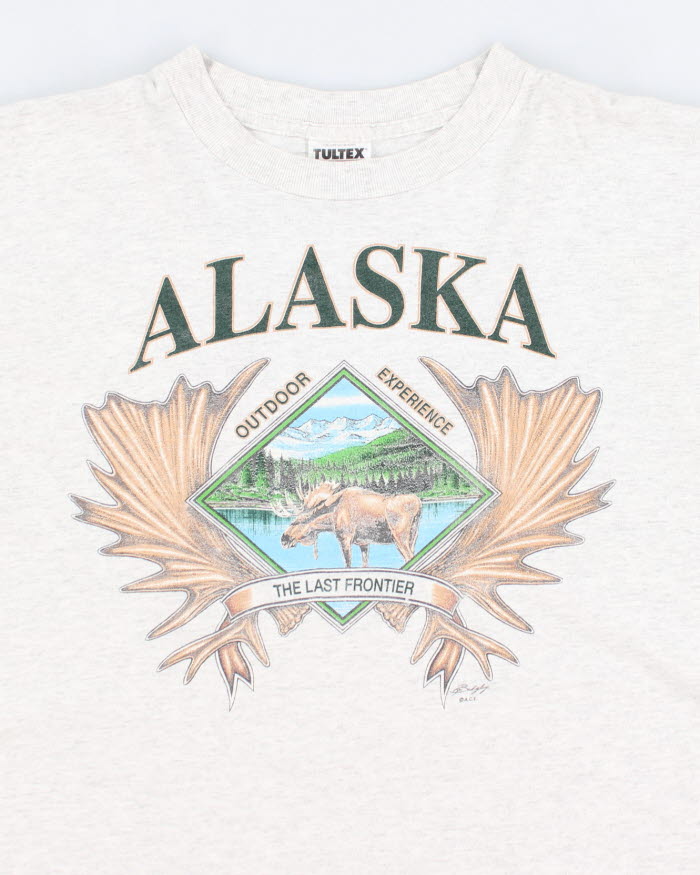 90s Alaska Graphic T-shirt - L