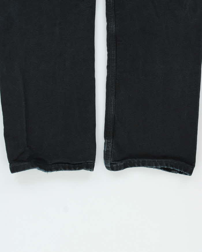 2014 Carhartt B01 BLK Duck Canvas Double Knee 125th Anniversary Union Made In USA Original Fit Carpenter Trousers - W27 L28