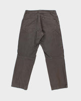 Vintage Y2K 00s Arc'teryx 'Cronin' Khaki Low-Rise Canvas Wide Leg Hiking Trousers - W34 L32
