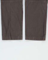 Vintage Y2K 00s Arc'teryx 'Cronin' Khaki Low-Rise Canvas Wide Leg Hiking Trousers - W34 L32