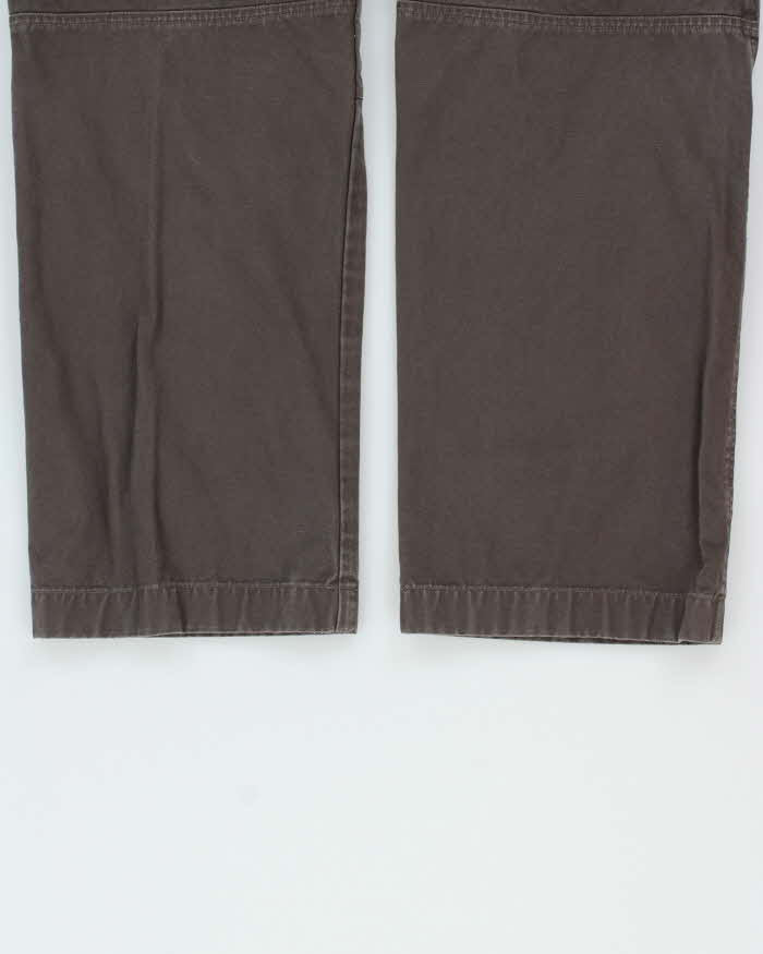 Vintage Y2K 00s Arc'teryx 'Cronin' Khaki Low-Rise Canvas Wide Leg Hiking Trousers - W34 L32