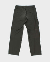 Vintage Y2K 00s Arc'teryx 'Cronin' Khaki Low-Rise Soft Shell Wide Leg Hiking Trousers - W32 L32