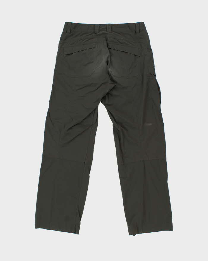 Vintage Y2K 00s Arc'teryx 'Cronin' Khaki Low-Rise Soft Shell Wide Leg Hiking Trousers - W32 L32