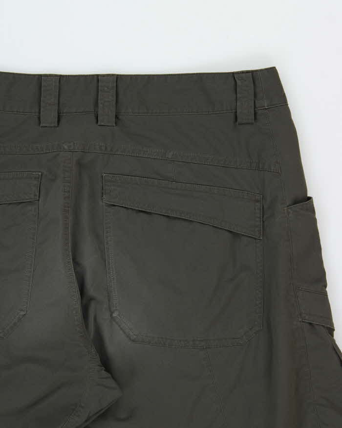 Vintage Y2K 00s Arc'teryx 'Cronin' Khaki Low-Rise Soft Shell Wide Leg Hiking Trousers - W32 L32