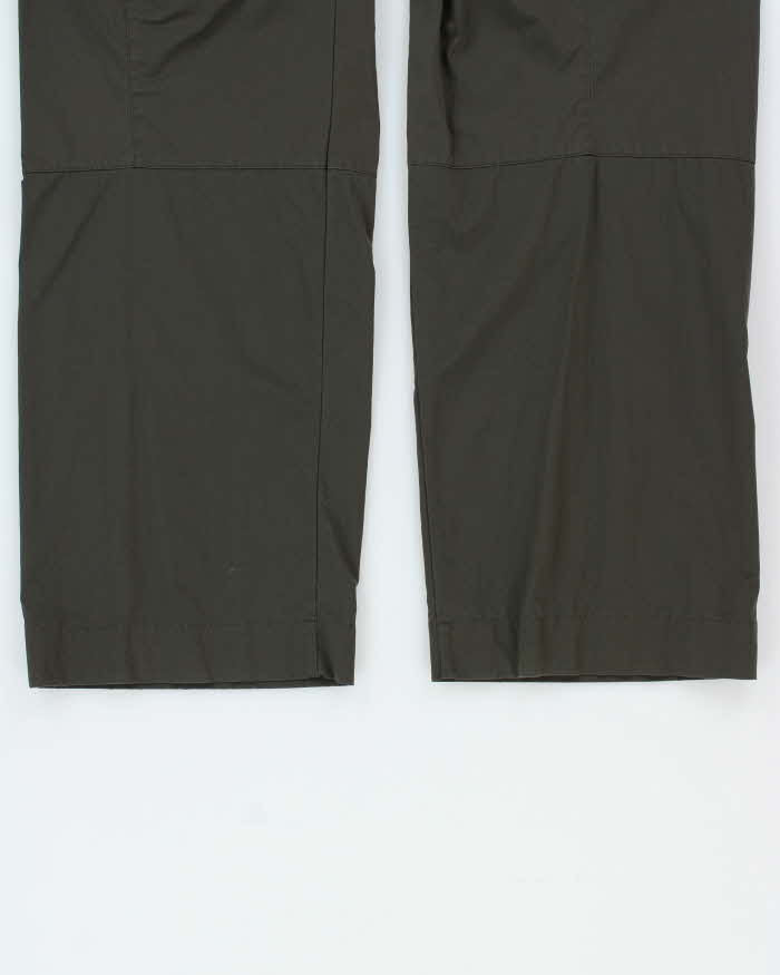 Vintage Y2K 00s Arc'teryx 'Cronin' Khaki Low-Rise Soft Shell Wide Leg Hiking Trousers - W32 L32
