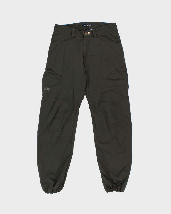 Vintage Y2K 00s Arc'teryx Khaki 'Jasp' Low-Rise Soft Shell Straight Leg Elastic Hiking Trousers - W30 L32