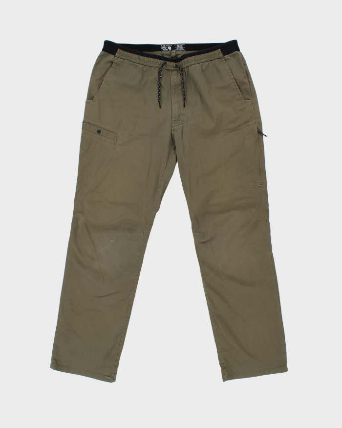 Vintage Mountain Hardwear Khaki 'AP' Canvas Straight Leg Hiking Trousers - W36 L30