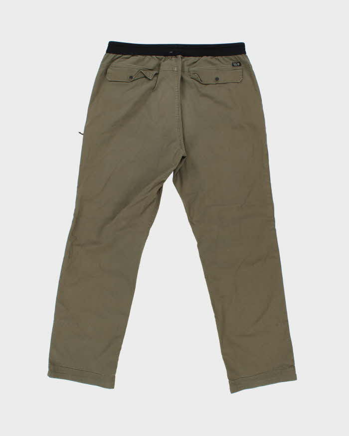 Vintage Mountain Hardwear Khaki 'AP' Canvas Straight Leg Hiking Trousers - W36 L30